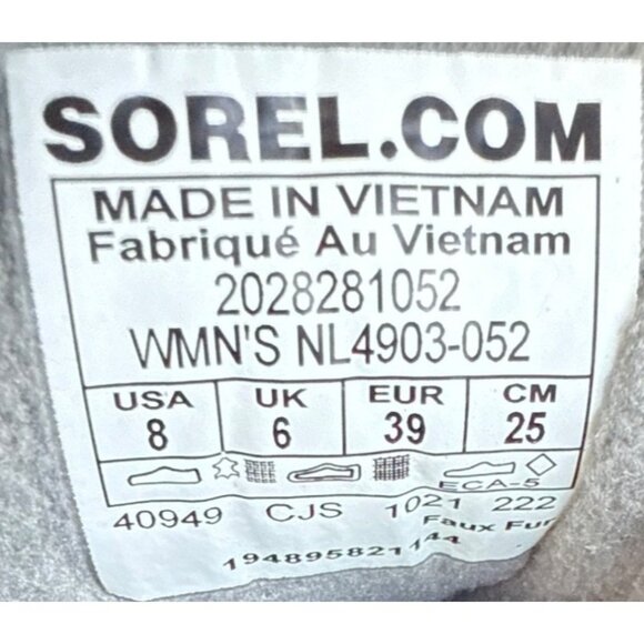 Sorel Women's Kinetic Breakthru Caribou Quarry/Sea Salt WP Size 8 - Picture 10 of 11